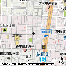 アカカベ薬局　鶴見橋店周辺の地図