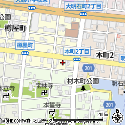 兵庫県明石市樽屋町4-20周辺の地図