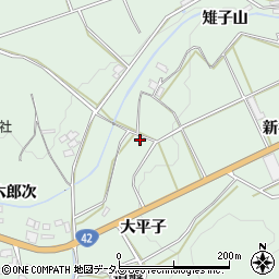 愛知県田原市六連町大平子52周辺の地図