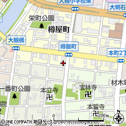 兵庫県明石市樽屋町13-3周辺の地図