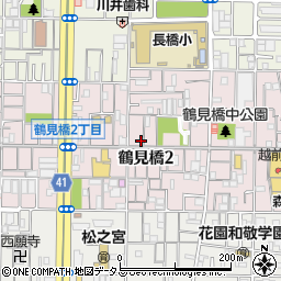 大阪府大阪市西成区鶴見橋周辺の地図