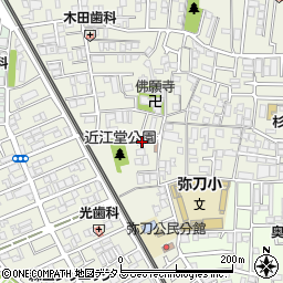 彌刀神社周辺の地図