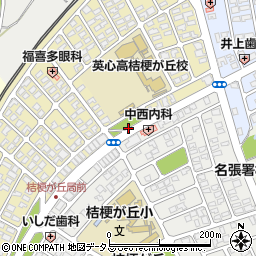 三重県名張市桔梗が丘１番町周辺の地図