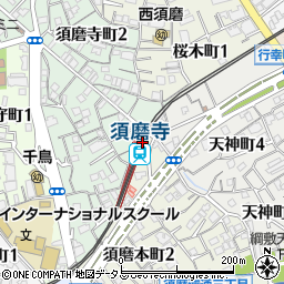 須磨寺駅周辺の地図