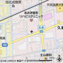 岡山県岡山市北区久米188周辺の地図
