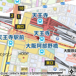 大阪府大阪市阿倍野区周辺の地図