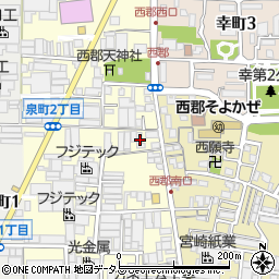 大阪府八尾市泉町1丁目2周辺の地図
