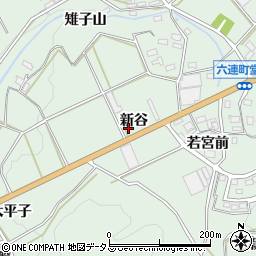 愛知県田原市六連町（新谷）周辺の地図