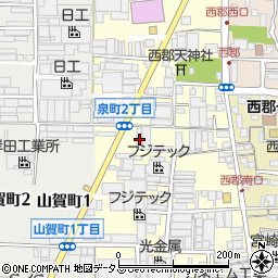 大阪府八尾市泉町1丁目19周辺の地図