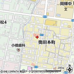 岡山県岡山市北区奥田本町13周辺の地図