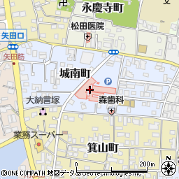奈良県大和郡山市城南町周辺の地図