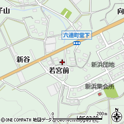 愛知県田原市六連町若宮前周辺の地図