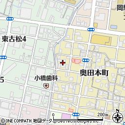 岡山県岡山市北区奥田本町12周辺の地図