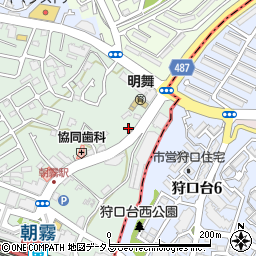 明石朝霧駅前郵便局周辺の地図