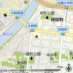 兵庫県明石市樽屋町15-7周辺の地図