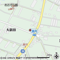 愛知県田原市大久保町大新田周辺の地図