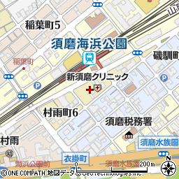 兵庫県神戸市須磨区村雨町周辺の地図