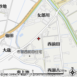 愛知県田原市江比間町西前田46-1周辺の地図