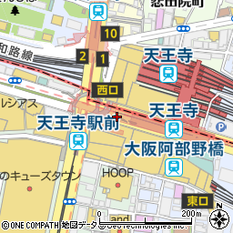 大阪あべの橋周辺の地図