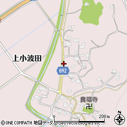 三重県名張市上小波田周辺の地図