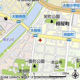 兵庫県明石市樽屋町15周辺の地図