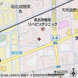岡山県岡山市北区久米185周辺の地図
