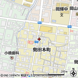 岡山県岡山市北区奥田本町9周辺の地図
