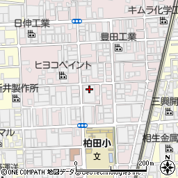 大阪府東大阪市柏田西周辺の地図
