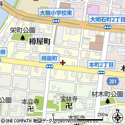 兵庫県明石市樽屋町6-9周辺の地図