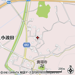 三重県名張市上小波田370周辺の地図