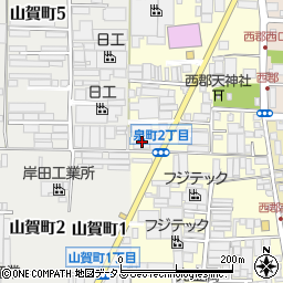 大阪府八尾市泉町2丁目50周辺の地図