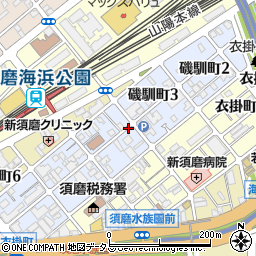 兵庫県神戸市須磨区磯馴町周辺の地図