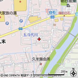 岡山県岡山市北区久米346周辺の地図