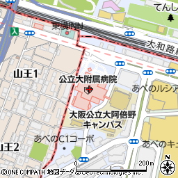 ローソン大阪公立大学病院店周辺の地図