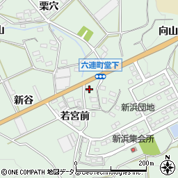 愛知県田原市六連町堂下周辺の地図