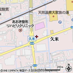 岡山県岡山市北区久米195周辺の地図