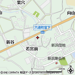 愛知県田原市六連町（堂下）周辺の地図