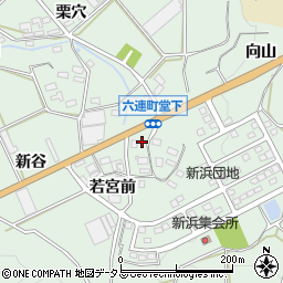 愛知県田原市六連町堂下7周辺の地図
