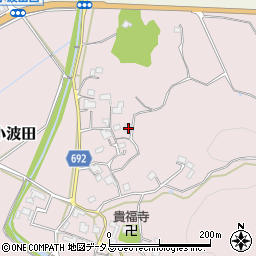 三重県名張市上小波田372周辺の地図