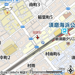 兵庫県神戸市須磨区松風町6丁目周辺の地図