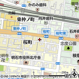 リベール明石弐番館周辺の地図