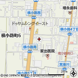 東大阪仏光殿周辺の地図