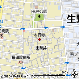本行寺周辺の地図