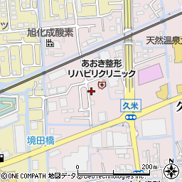 岡山県岡山市北区久米186周辺の地図