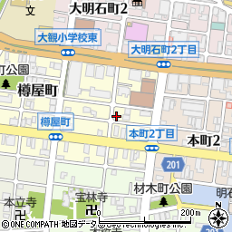 兵庫県明石市樽屋町2-11周辺の地図