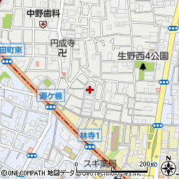 生野本通郵便局周辺の地図