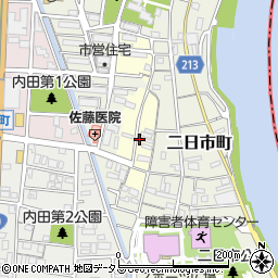 岡山県岡山市北区下内田町周辺の地図