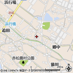 愛知県田原市西神戸町（郷中）周辺の地図