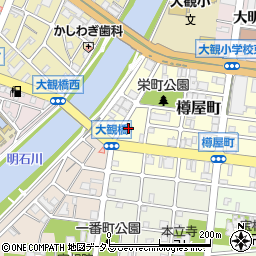兵庫県明石市樽屋町16-16周辺の地図