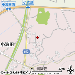 三重県名張市上小波田377周辺の地図